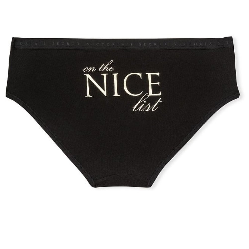 On the Nice List VS Stretch Cotton Hiphugger Holiday Panty Christmas - Picture 8 of 12